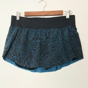 Lululemon Final Lap Skirt Skort Blue Black Size 6